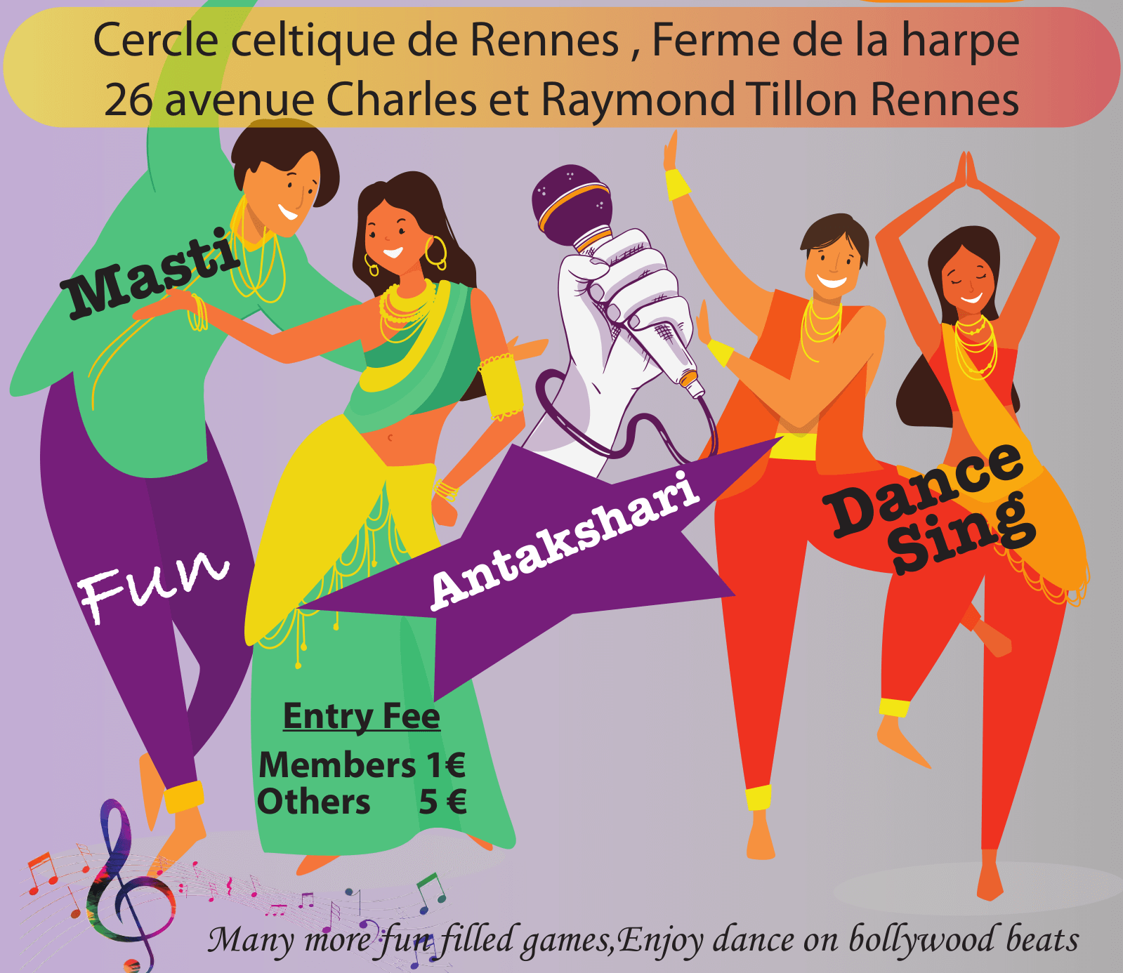 Indian Bollywood Afternoon - samedi 30 novembre 2024 de 16h à 20h